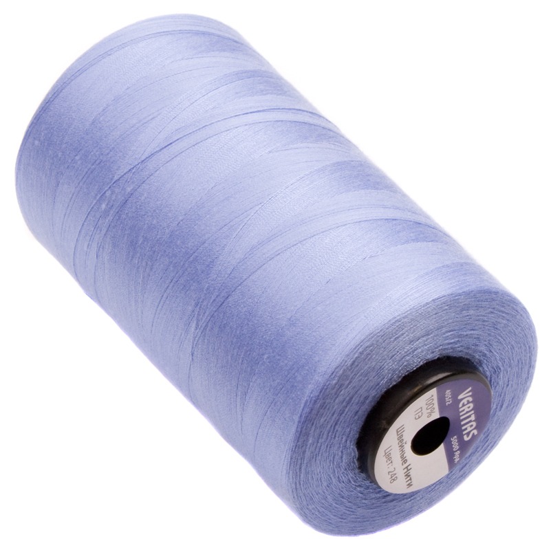 Нитки швейные 100% PE 40/2 цв S-248 фиолетовый светлый (боб 5000ярдов) VERITAS1