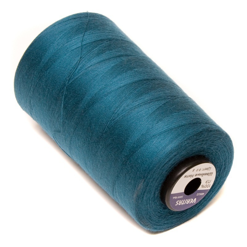 Нитки швейные 100% PE 40/2 цв S-908 синий грязный (боб 5000ярдов) VERITAS1