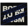 Нашивка BORN TO BE AWSN черный/белые,синии буквы 6,5*5,5см0