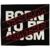 Нашивка BORN TO BE AWSN черный/белые,красные буквы 6,5*5,5см0