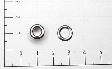 Люверсы стальные №02 цв никель 4мм (уп ок.5000шт) (0)