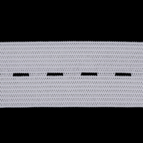 Резинка вязаная лайт Перфорированная цв белый 025мм (уп 25м) Ekoflex1