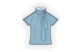 Лекала - блузка с открытыми плечами 4057. Скачать лекала в личном кабинете