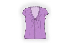 Лекала - блузка с рюшей             блузка с рюшей 4056. Скачать лекала в личном кабинете